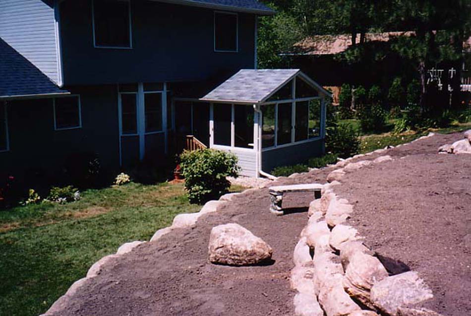 C N'R Lawn N' Landscape - Boulder Wall - After Photo